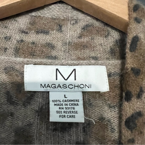 Nordstrom cashmere leopard print size large cardigan - Picture 2 of 5